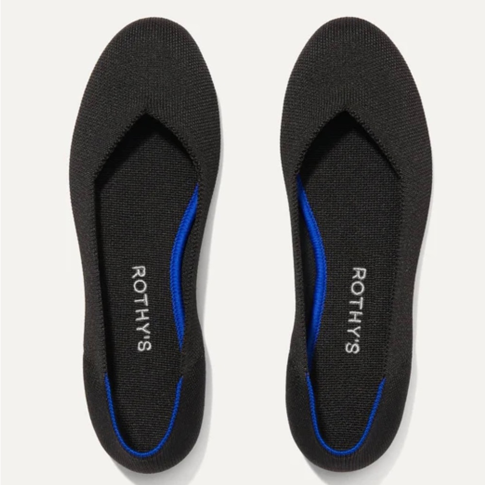 🌍 ROTHY’s Black ‘The Flat’ Size 7
